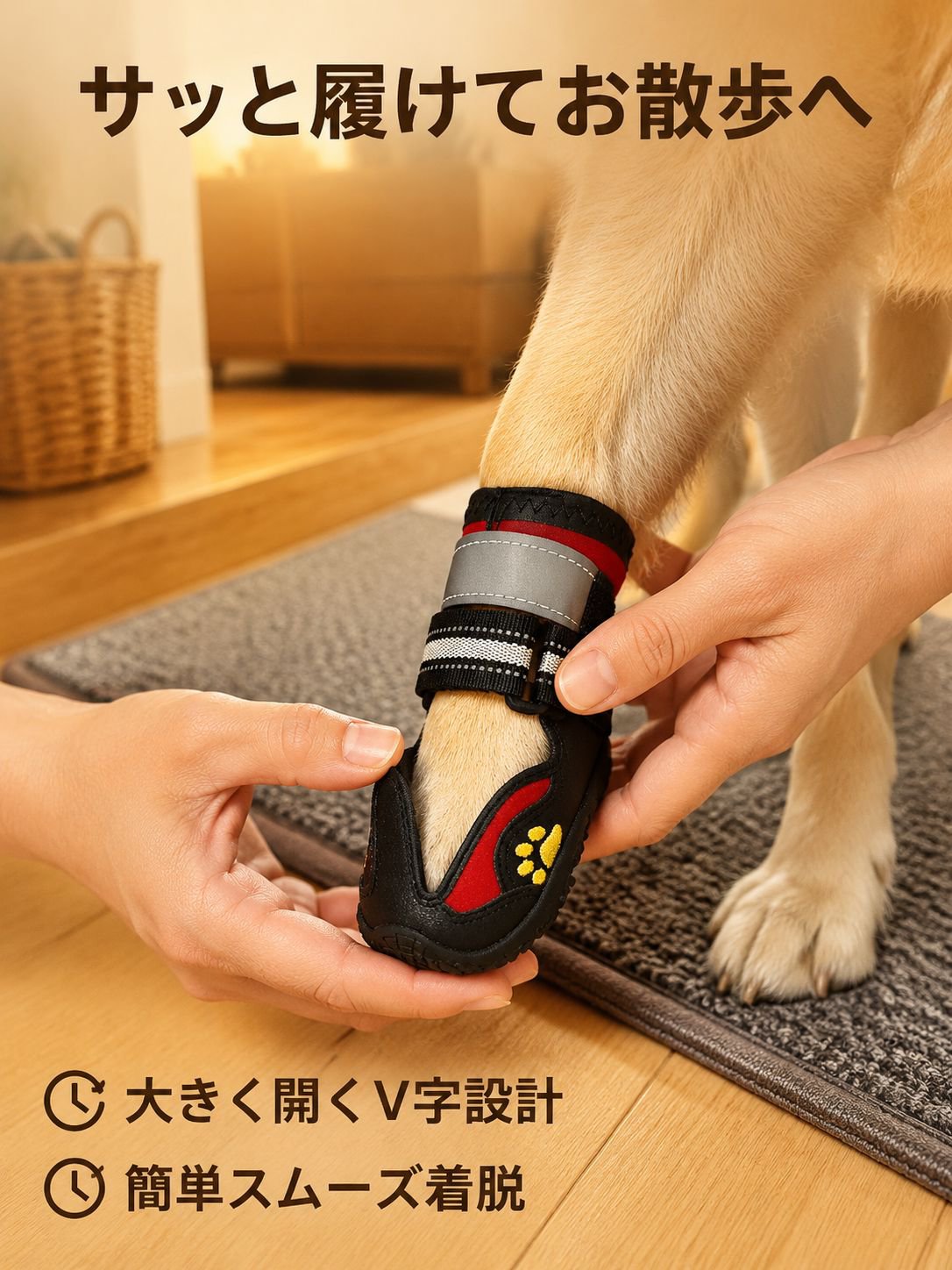 ペット用防水耐久シューズ 犬専用