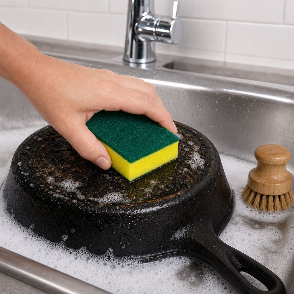 Non-scratch sponge cloth safe on delicate surfaces