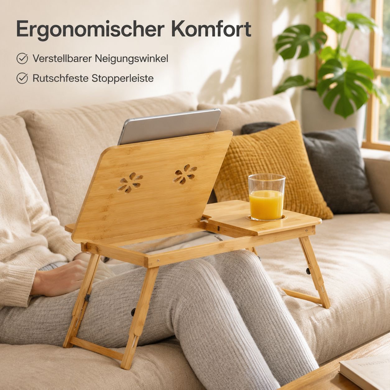 Klappbarer Computertisch/kleiner Schreibtisch fürs Bett