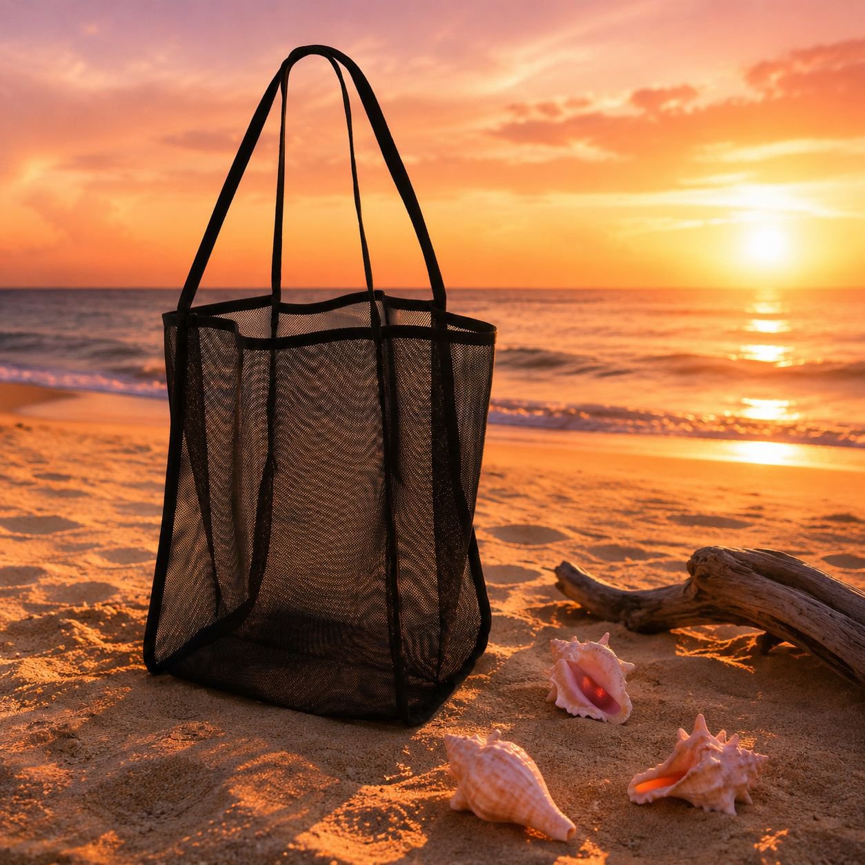 Diseño moderno de bolso de playa en color sólido