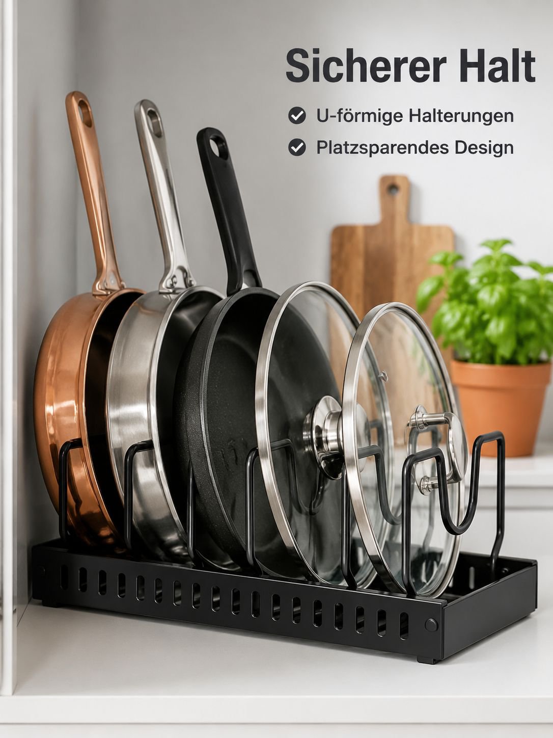 Geschirr- und Topfdeckelhalter