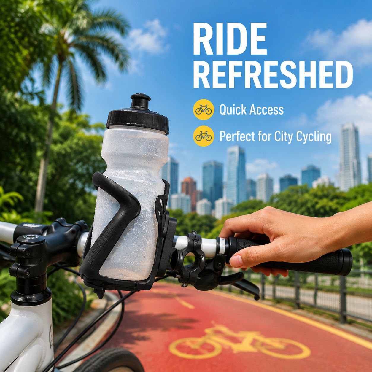 Motorcycle Bicycle Water Bottle Holder Drink Cup Mount