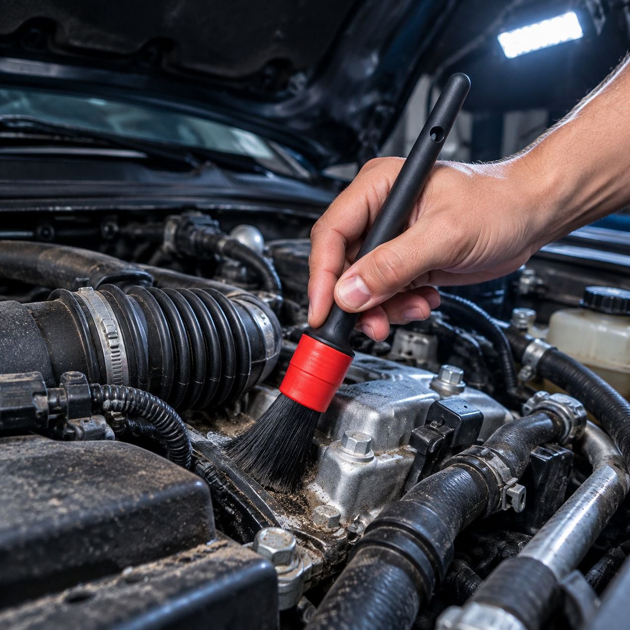 soft bristle car cleaning brush for air vents