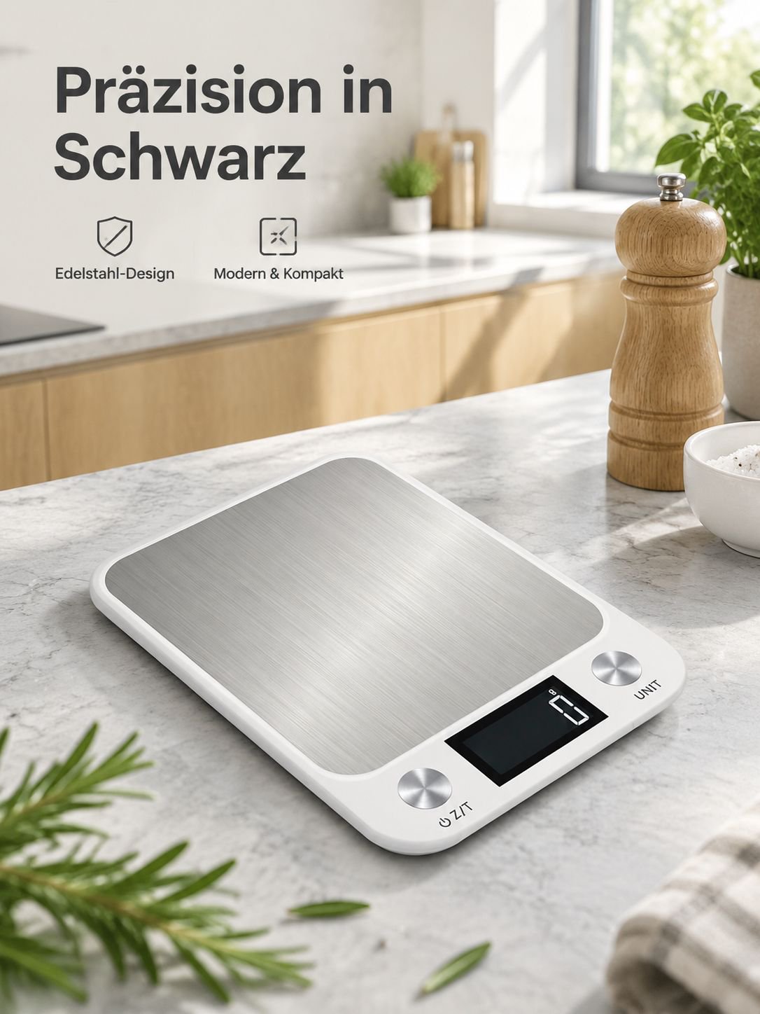 Küchenwaage aus Edelstahl