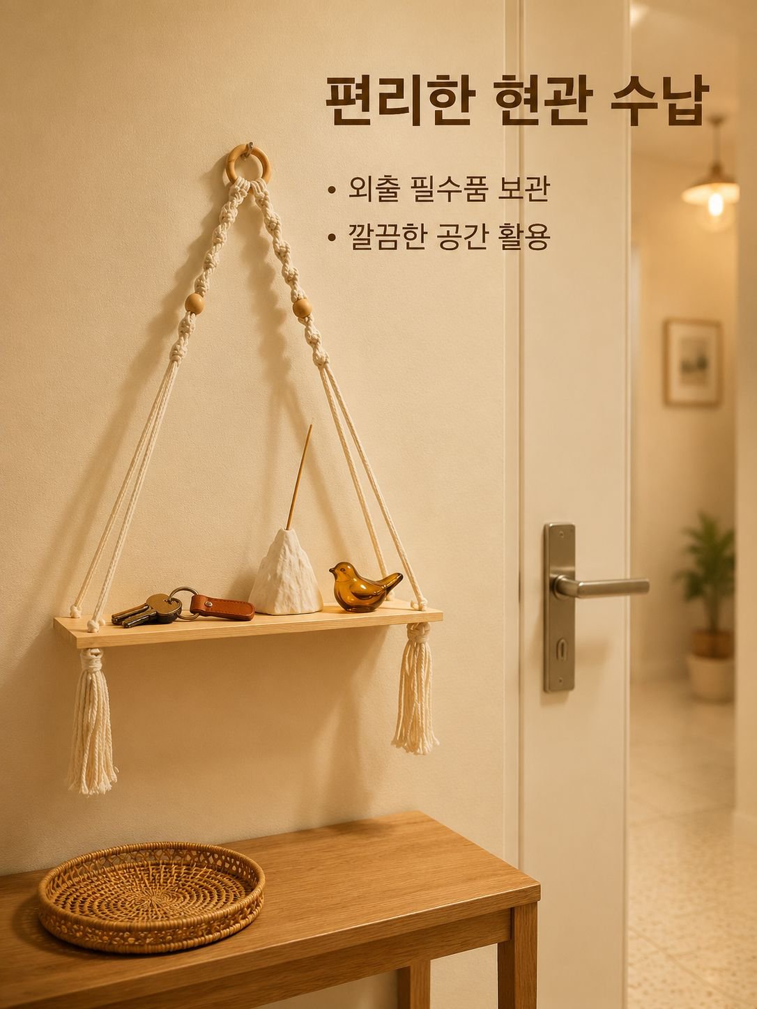 수제 나무 화분 걸이 화분