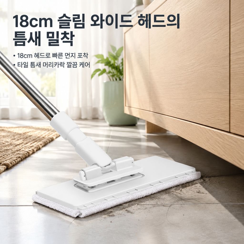 손 안 대고 간편하게 사용하는 세안 타월 밀대