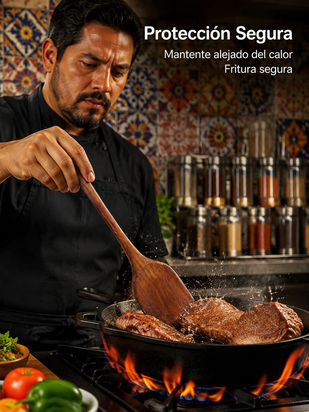 Accesorio de cocina de haya duradero