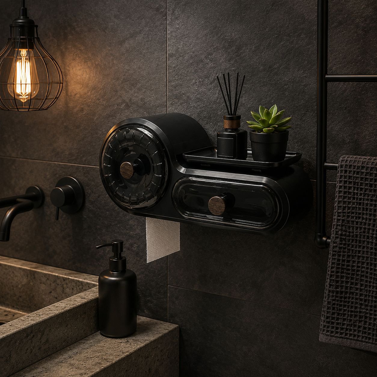 Space-saving organizer for small bathrooms