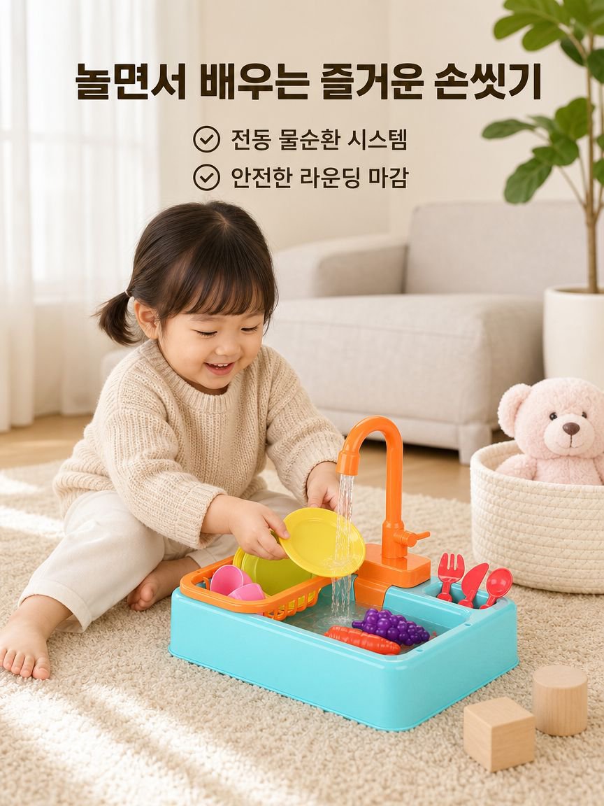 어린이 주방 설거지 장난감