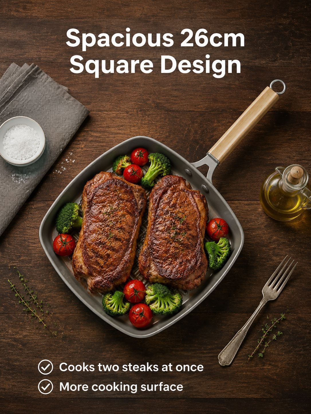 Ceramic Skillet Specially for Steak