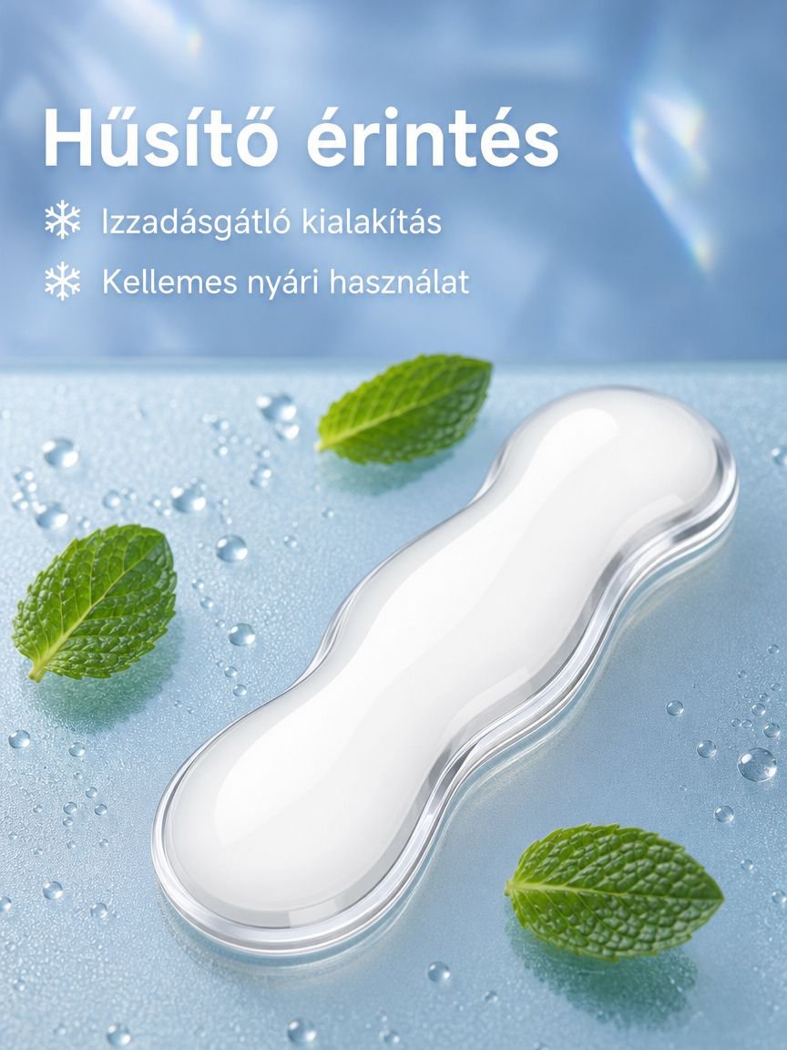 Hűsítő szilikon csuklótámasz egérhez és billentyűzethez