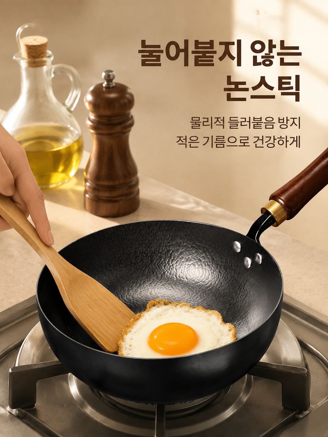 健康家用小铁锅煎炒锅 平底一人食无涂层煎炒锅
