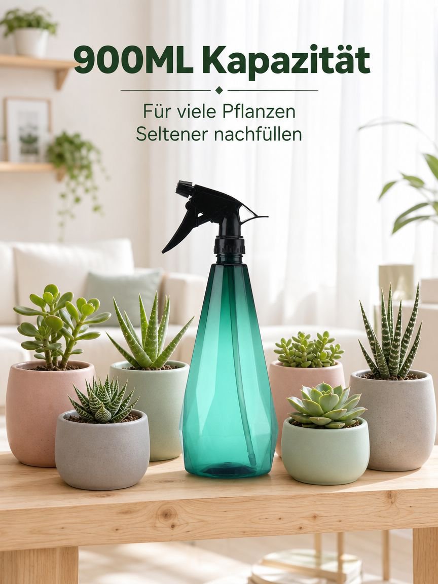 Garten-Diamant-Gießkanne mit großem Fassungsvermögen, speziell für Sukkulenten