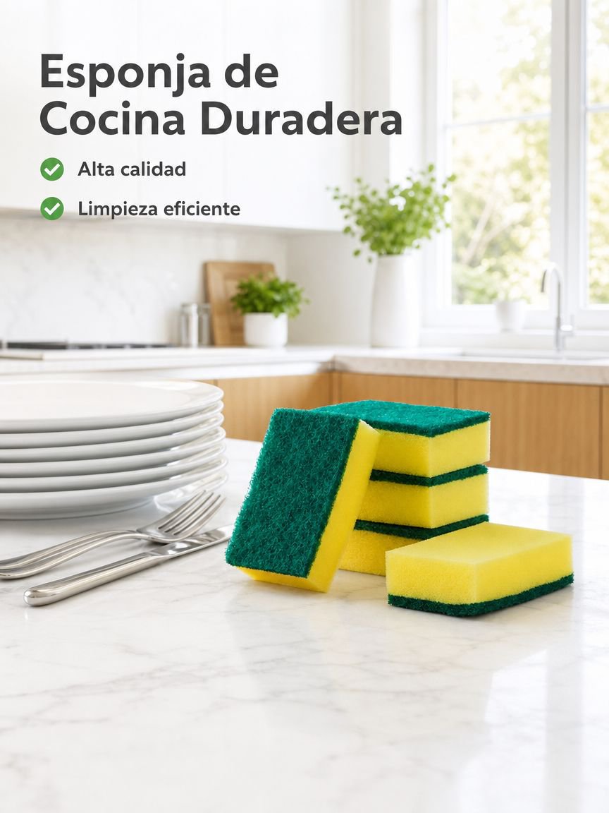 Esponja de cocina para lavar ollas doméstica
