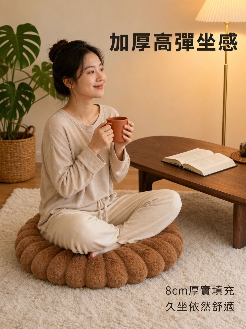 南瓜条纹靠枕坐垫