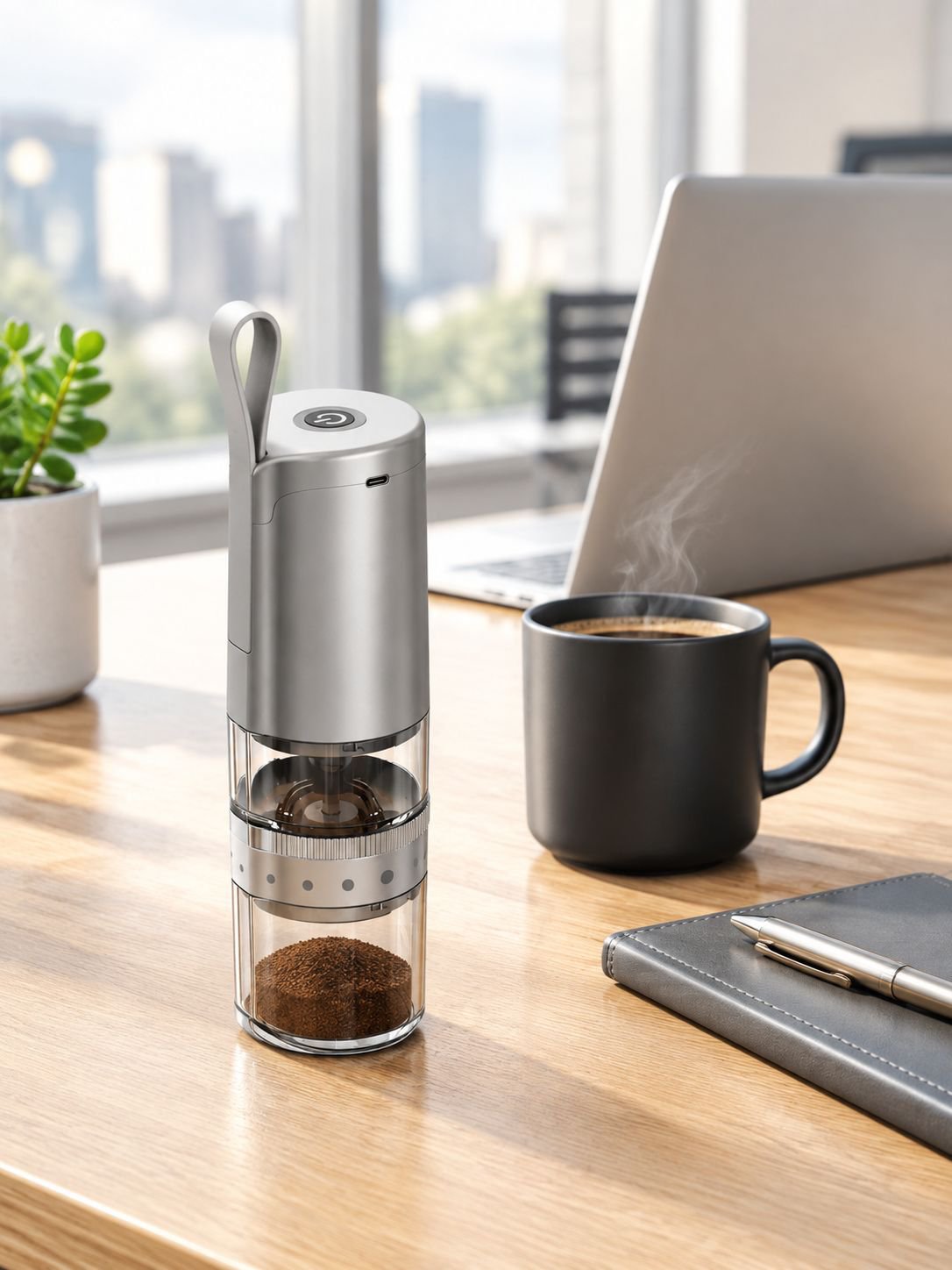 Tragbare Kaffeemühle Automatische Mini-Mühle für Haus und Büro