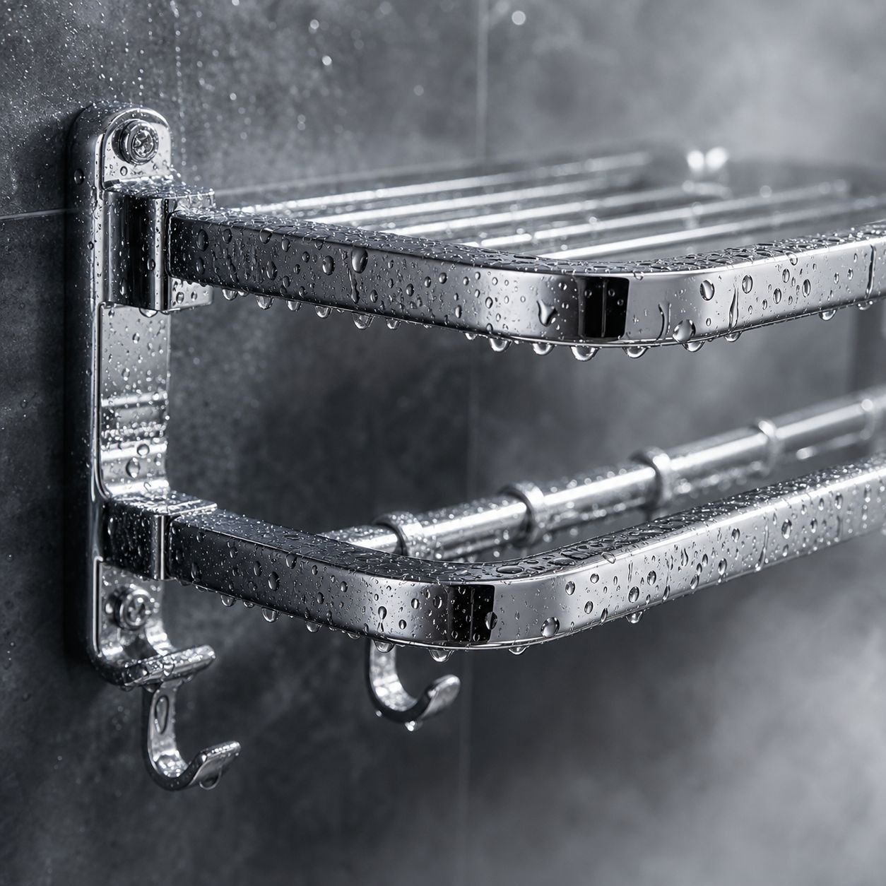 Stainless Steel Bathroom Towel Shelf