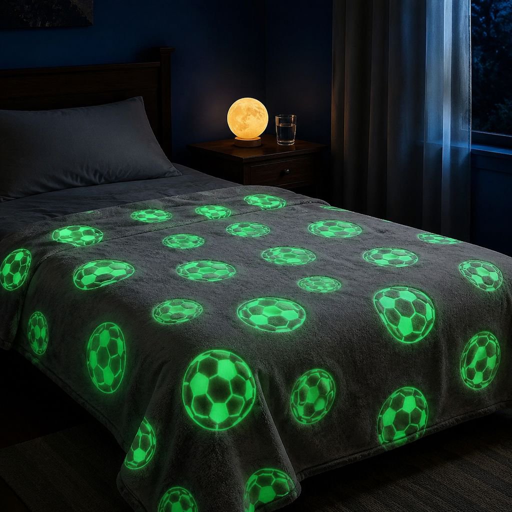 Home Use Glow-in-the-dark Soccer Blanket