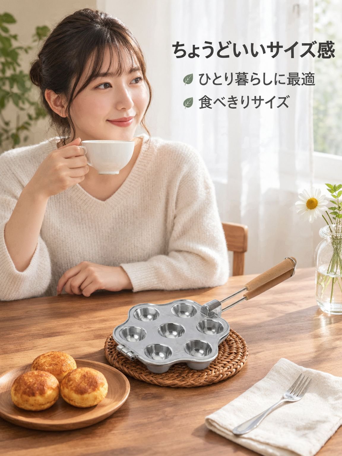 アルミ製家庭用七つ穴エッグタルト型