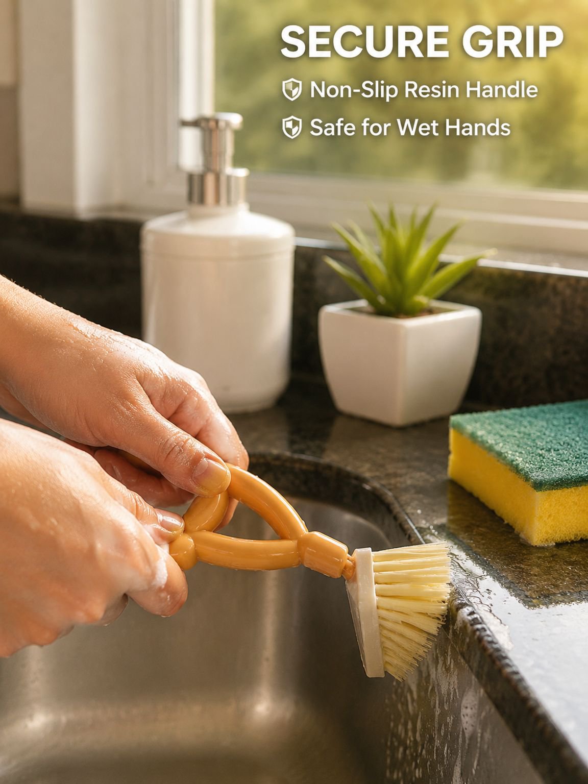 Foldable No-Dead-Angle Triangle Cleaning Brush