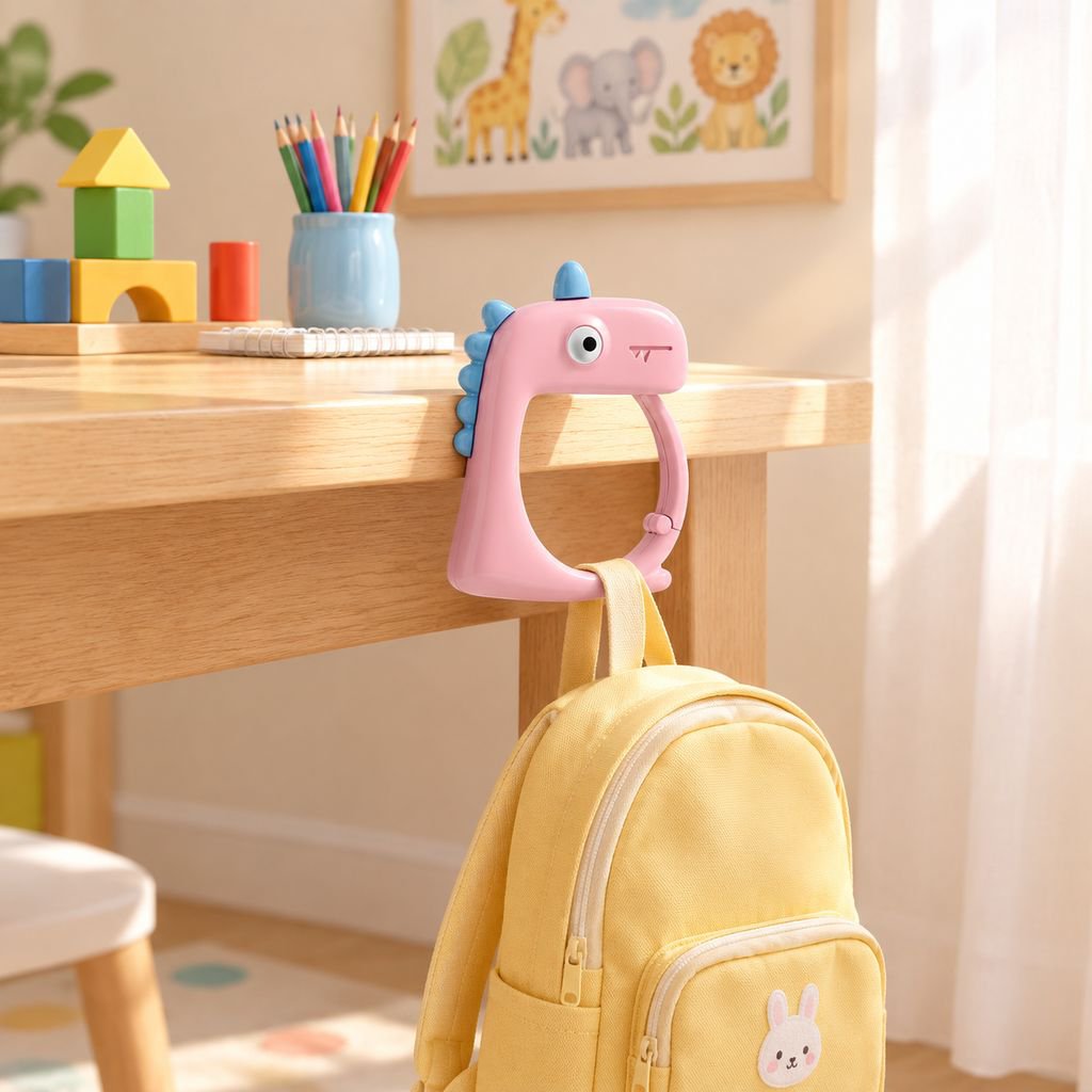 Gancho de dinosaurio para colgar mochila sin taladro