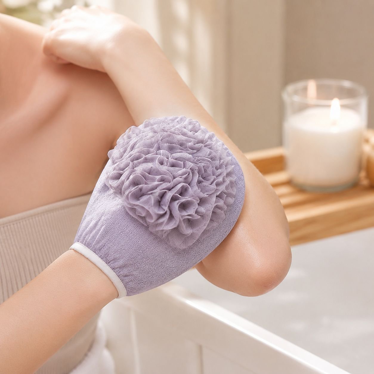 JMY Multifunctional 2-in-1 Bath Towel and Foaming Sponge