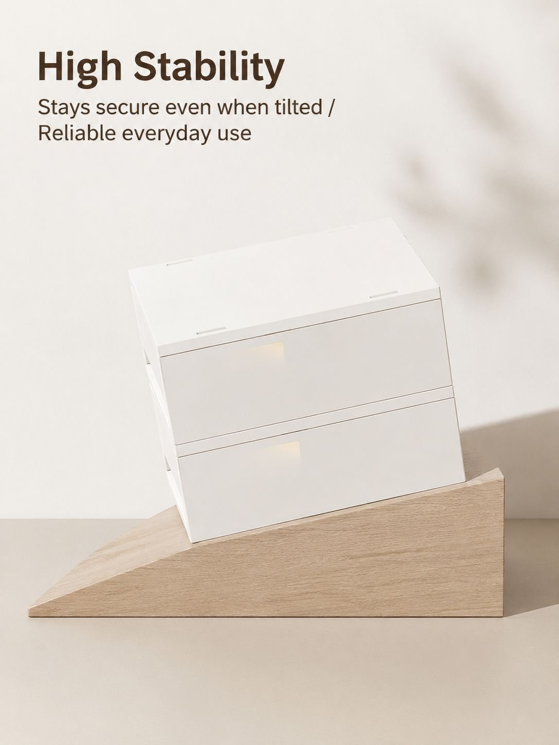 Space-saving drawer storage box for everyday items