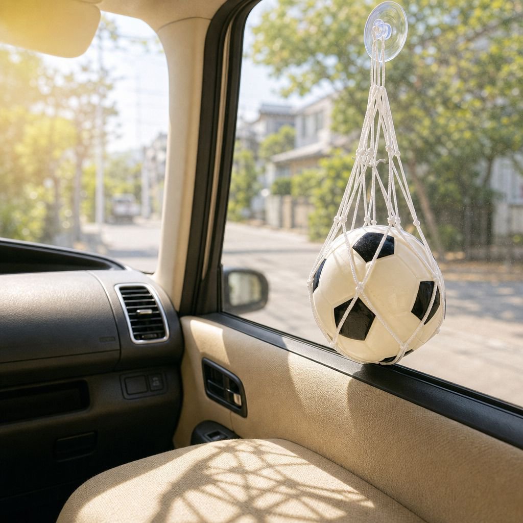 車用サッカーボールオーナメント