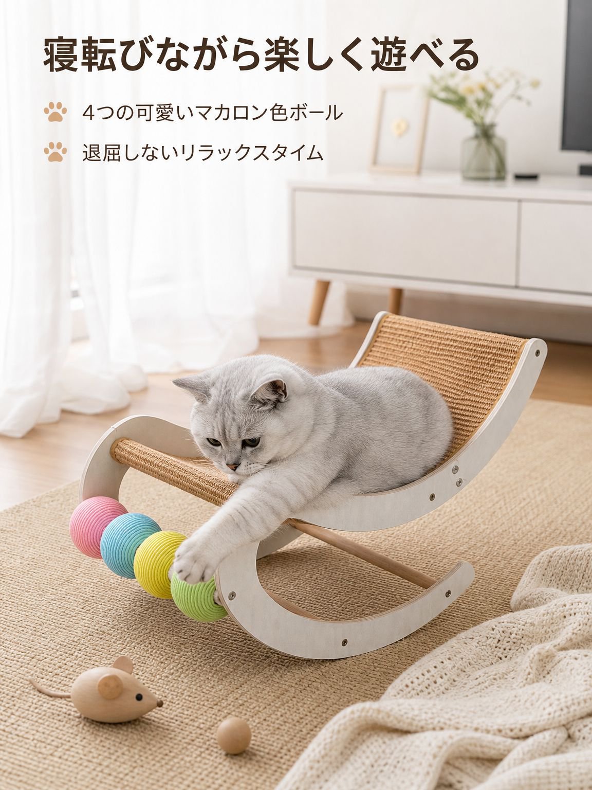 猫専用のロープハンモック