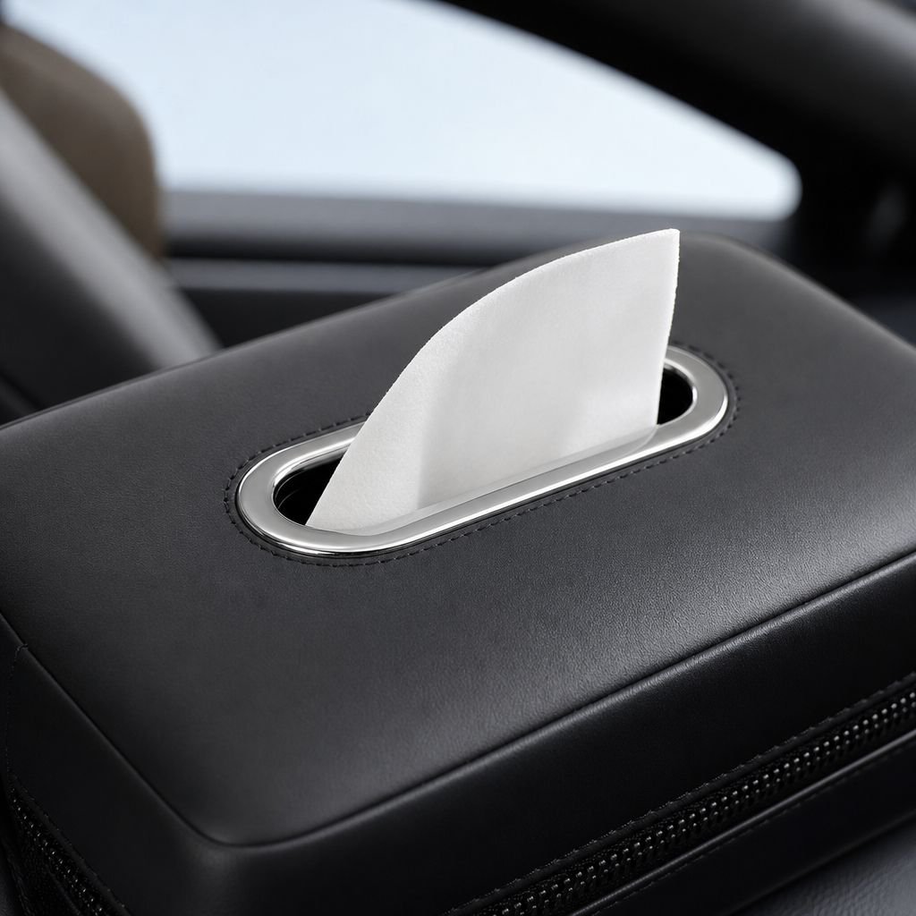 Accesorio de interior: caja de pañuelos de lujo para coche