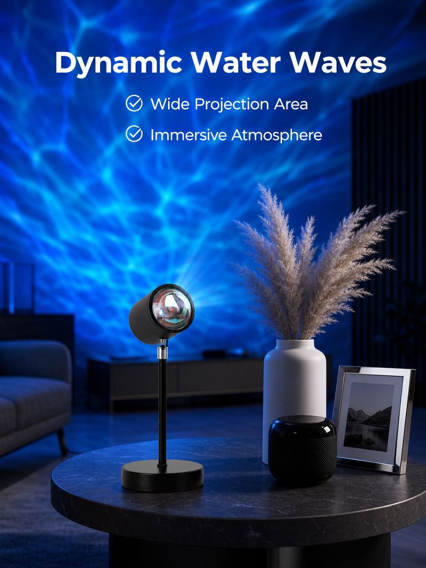 Wave pattern indoor decorative light