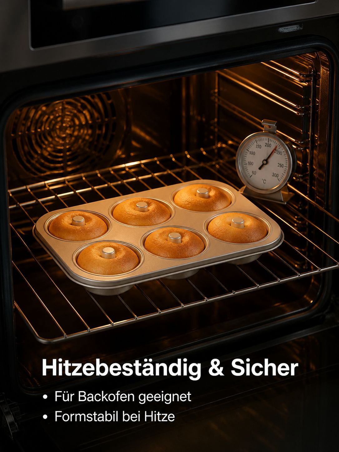 6er Kuchenform Donut Backform mit Muster