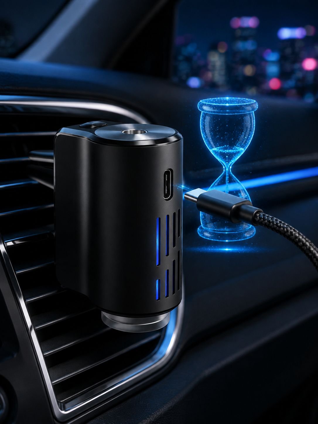 Máquina de aromaterapia para automóvil con salida de aire inteligente, difusor automático de aleació