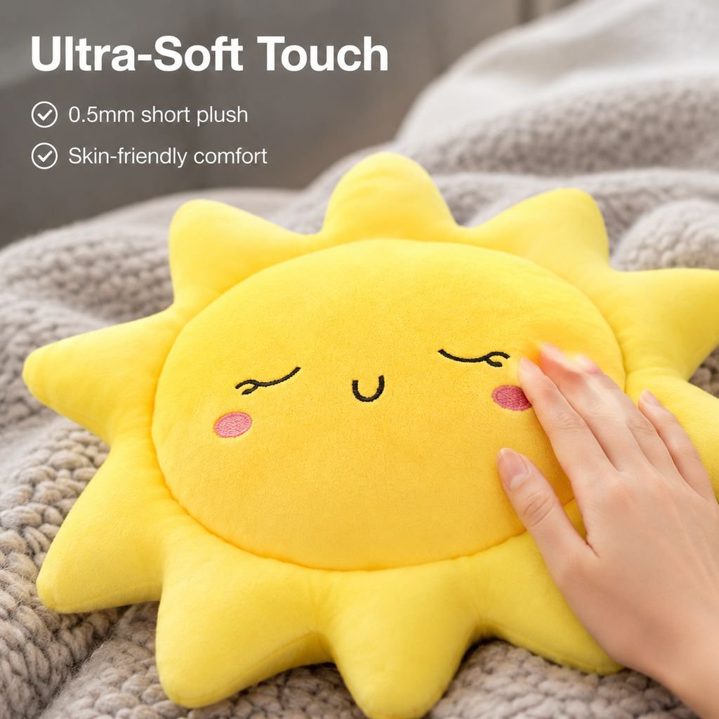Cartoon Sun Throw Pillow for Sofa