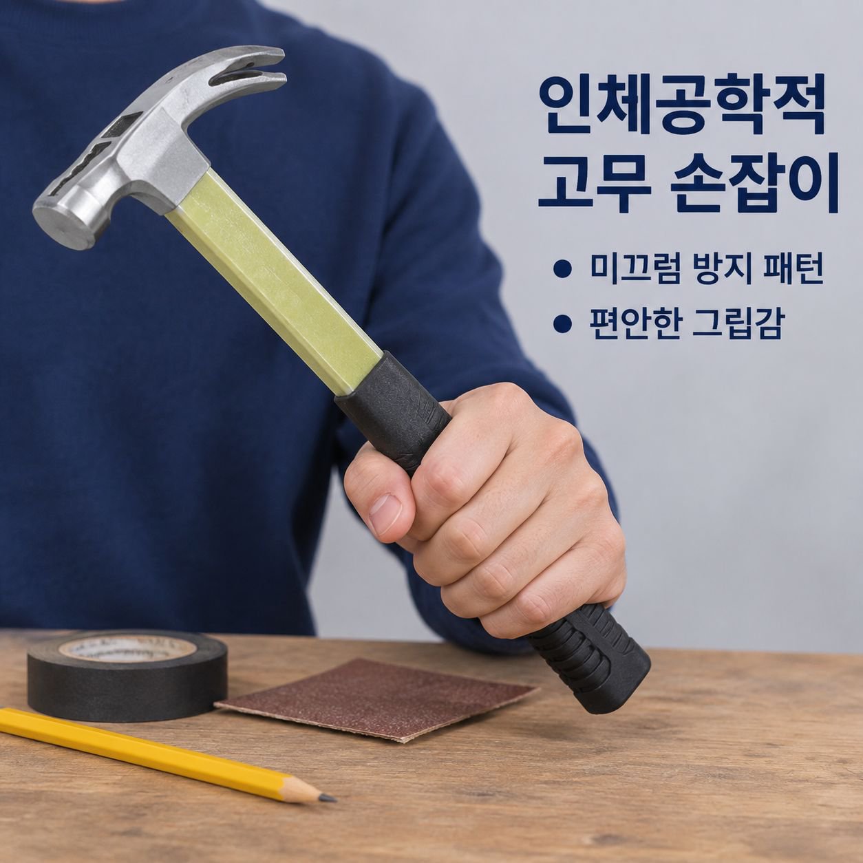 림 보호 기능이 있는 연장형 자석 팁 장도리