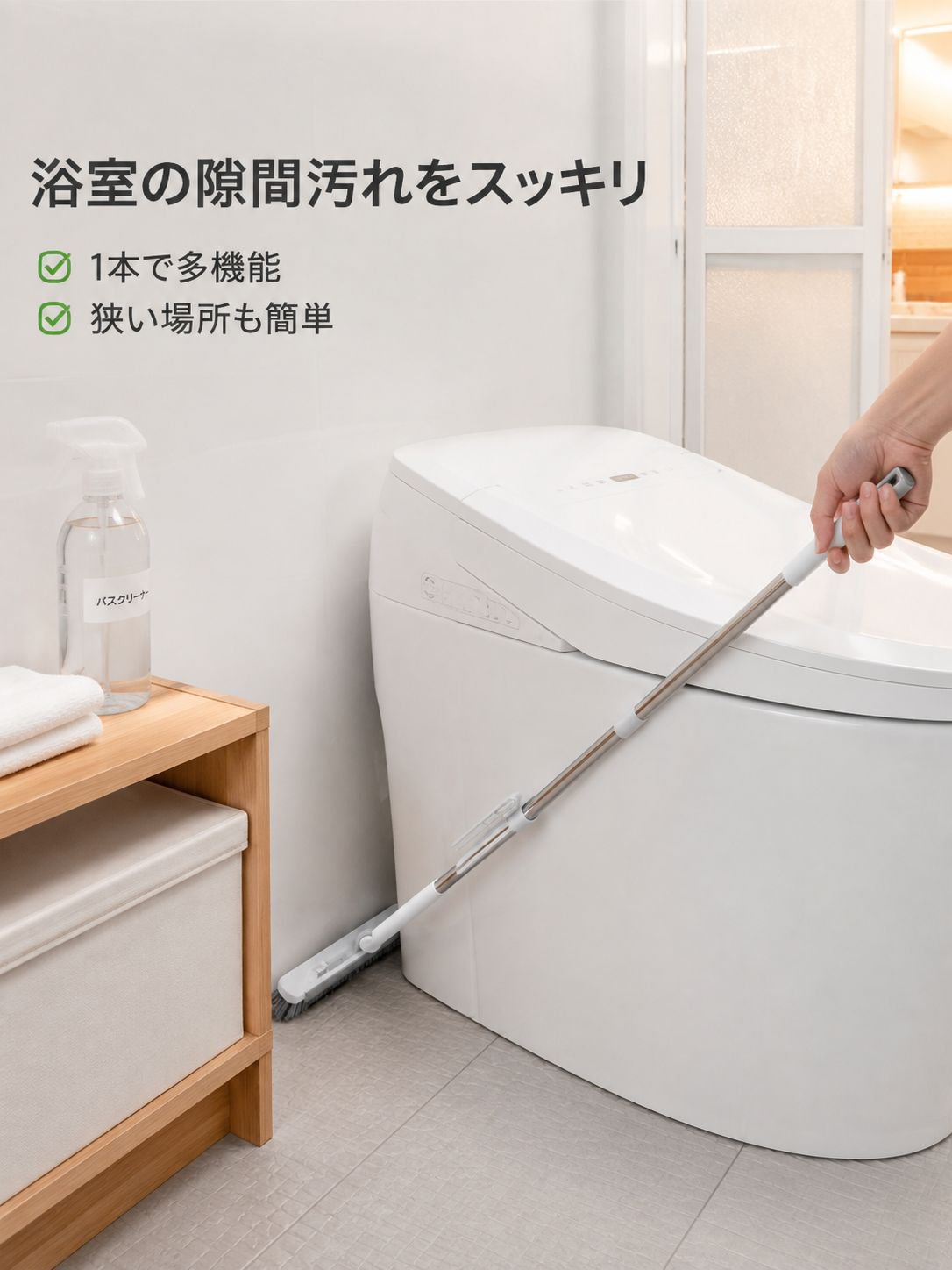 ダブルスクレーパ死角なしブラシ長手