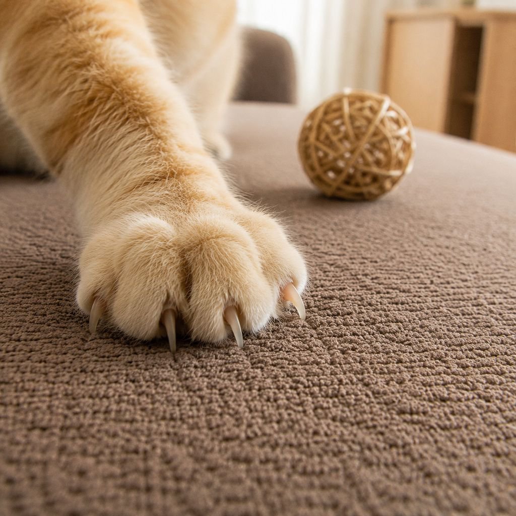 Pet-friendly Japanese sofa cover protecting furniture