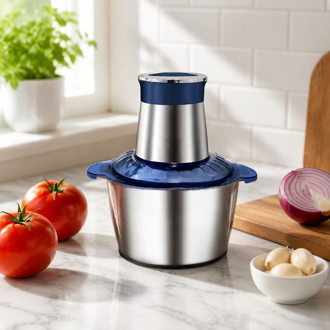 Small Electric Vegetable Meat Grinder Food Processor for Kitchen
