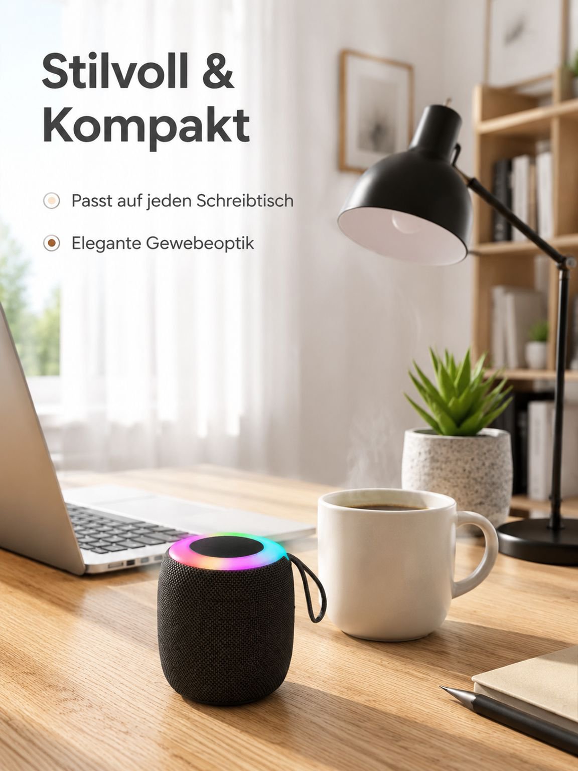 Tragbarer Mini-Bluetooth-Lautsprecher mit Subwoofer, Kartensteckplatz