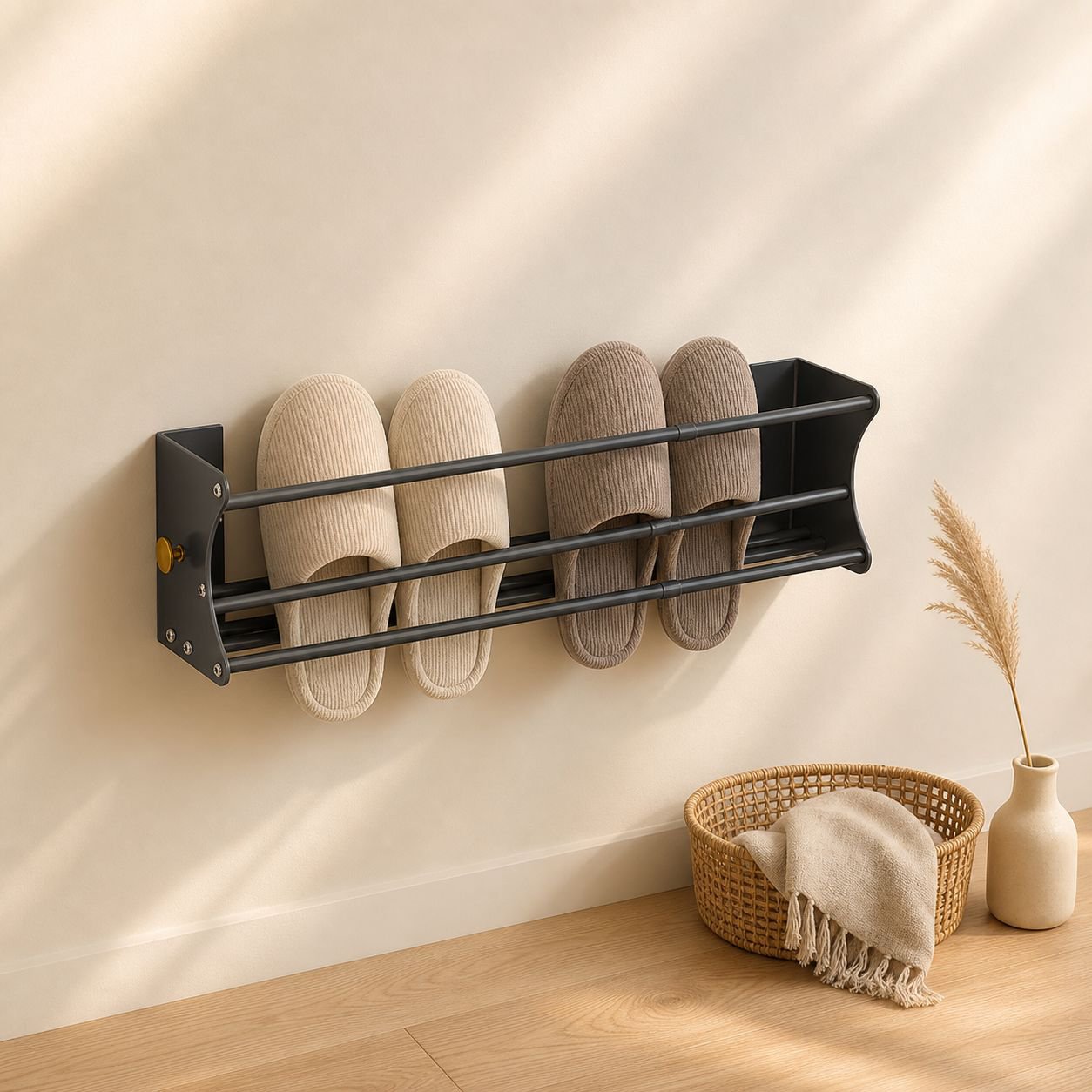 Over-the-Door No-Drill Slipper Storage Rack