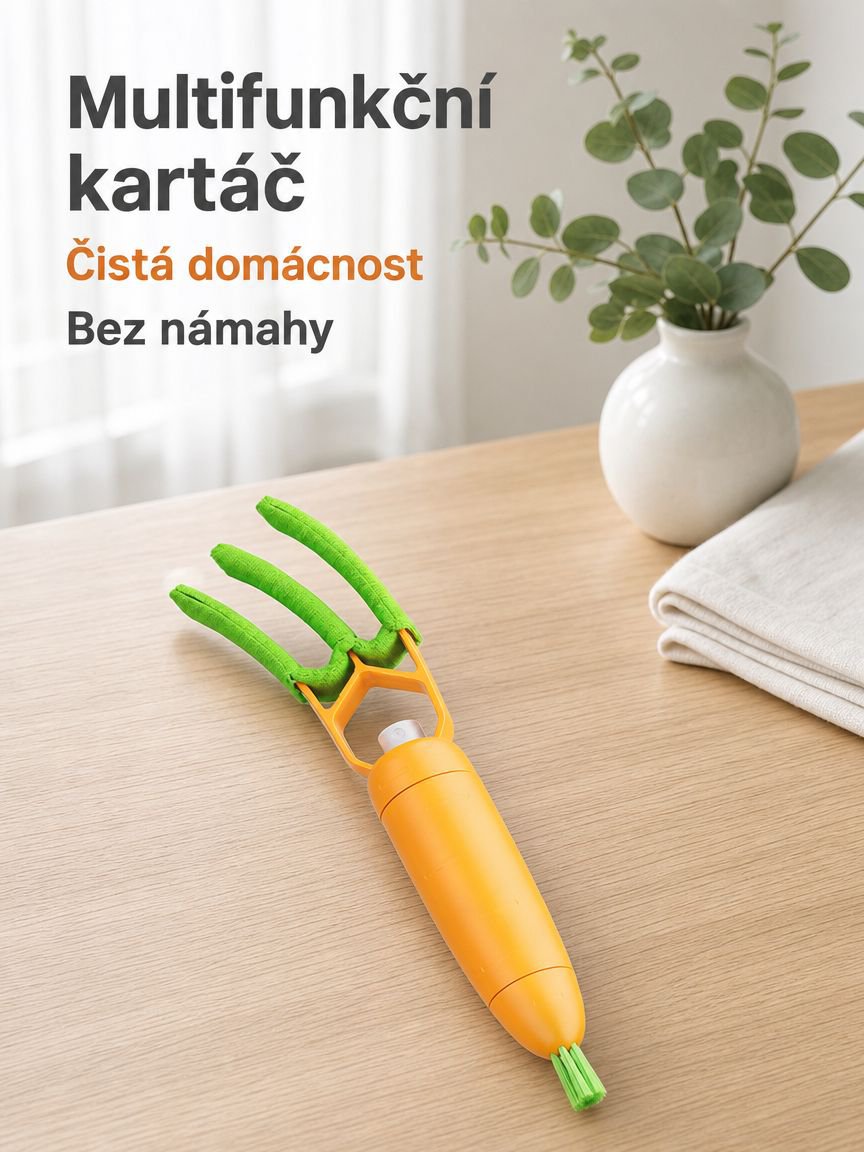 3v1 čistič klimatizace, odnímatelný kartáč na prach