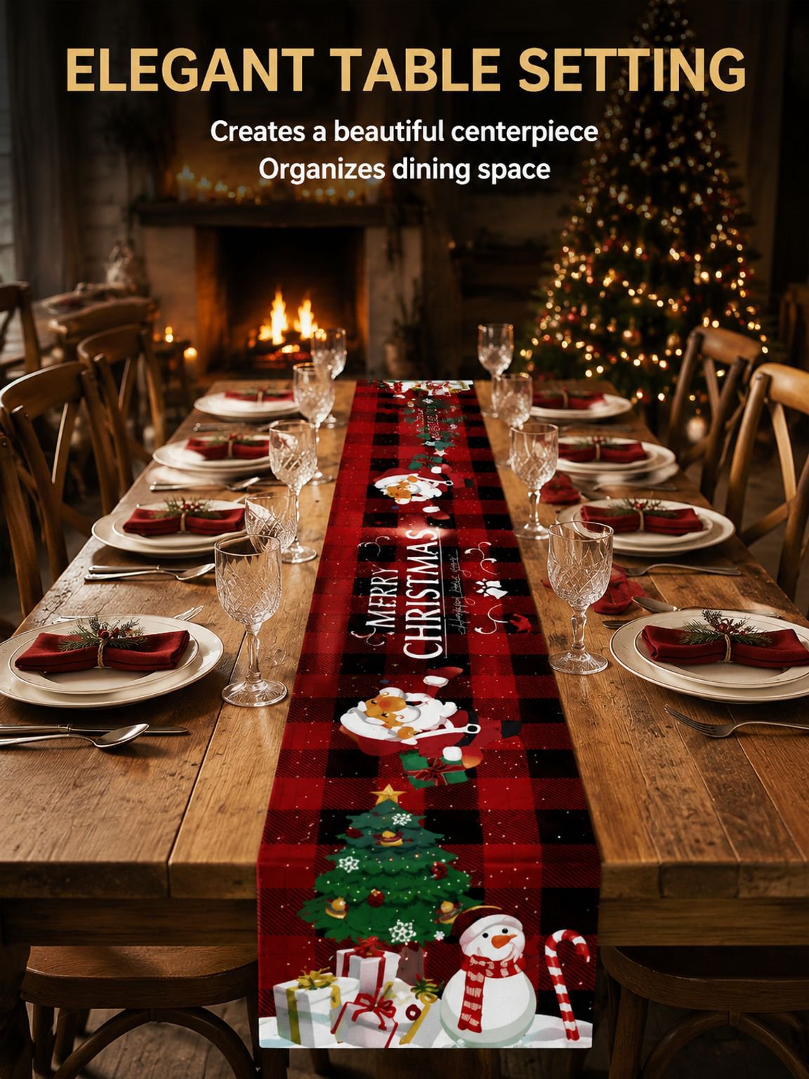 Holiday party decorations arranged for a family celebration