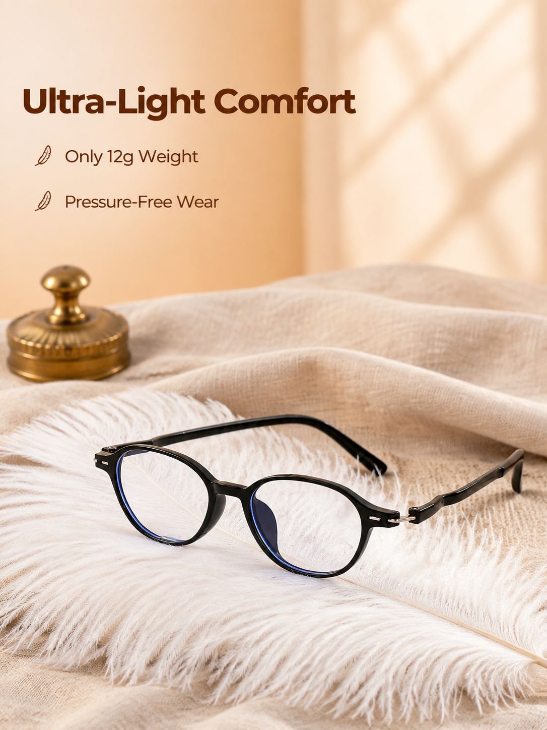 Ultra-light Oval Frame Blue Light Blocking Reading Glasses