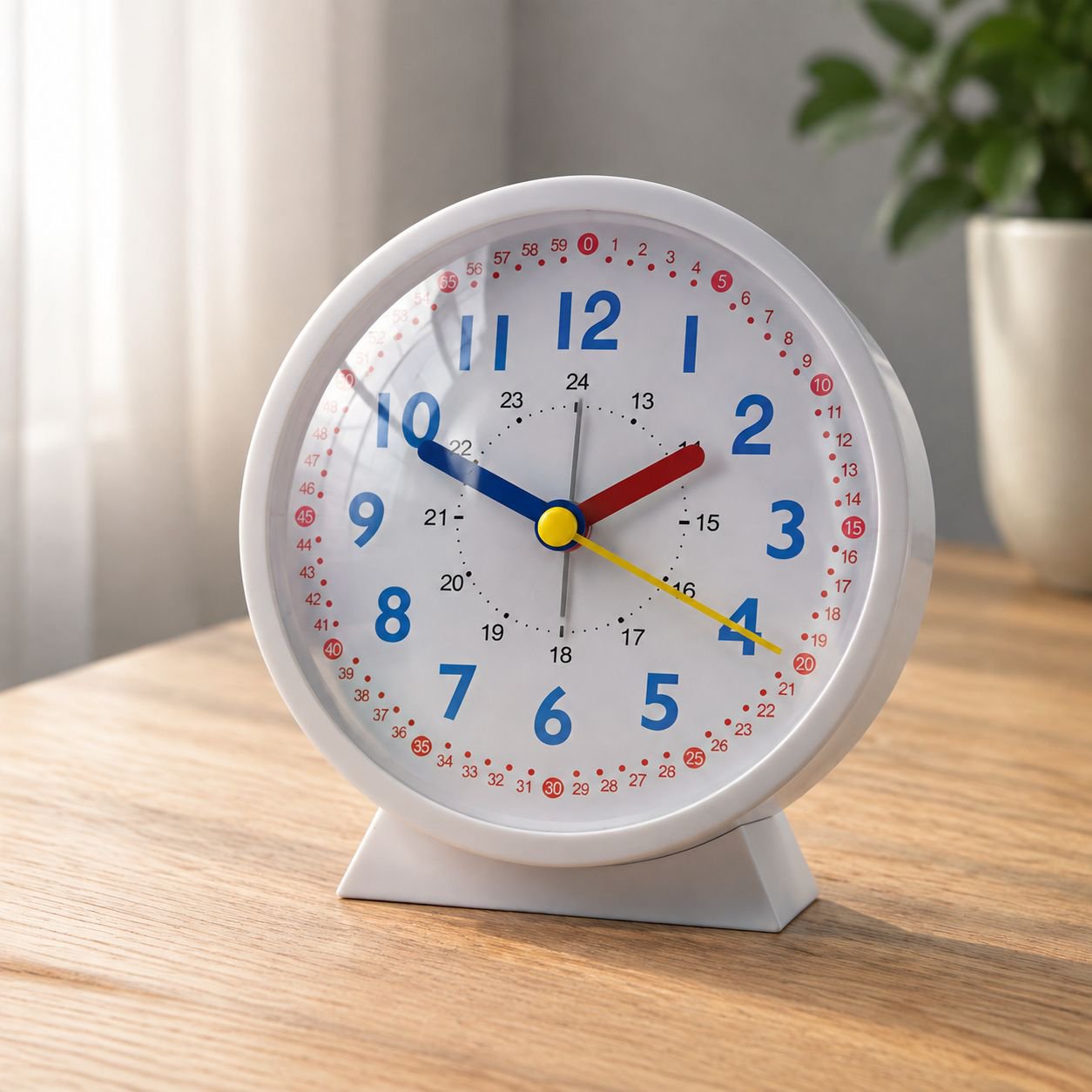 Kids cognition clock with easy-to-read display
