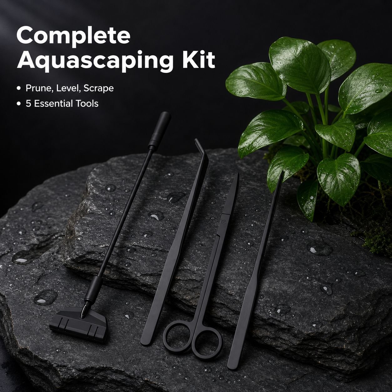 Fish Tank Aquatic Plant Pruning Tools 5-Piece Upgraded Set