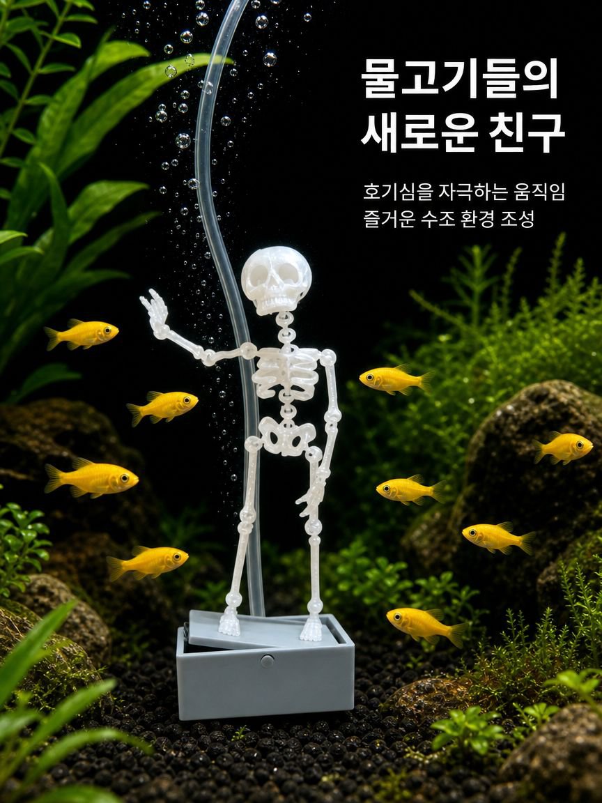 수족관을 위한 재미있는 해골 장식