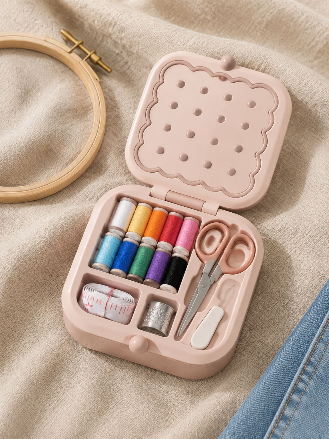 Kit de costura con organizador magnético
