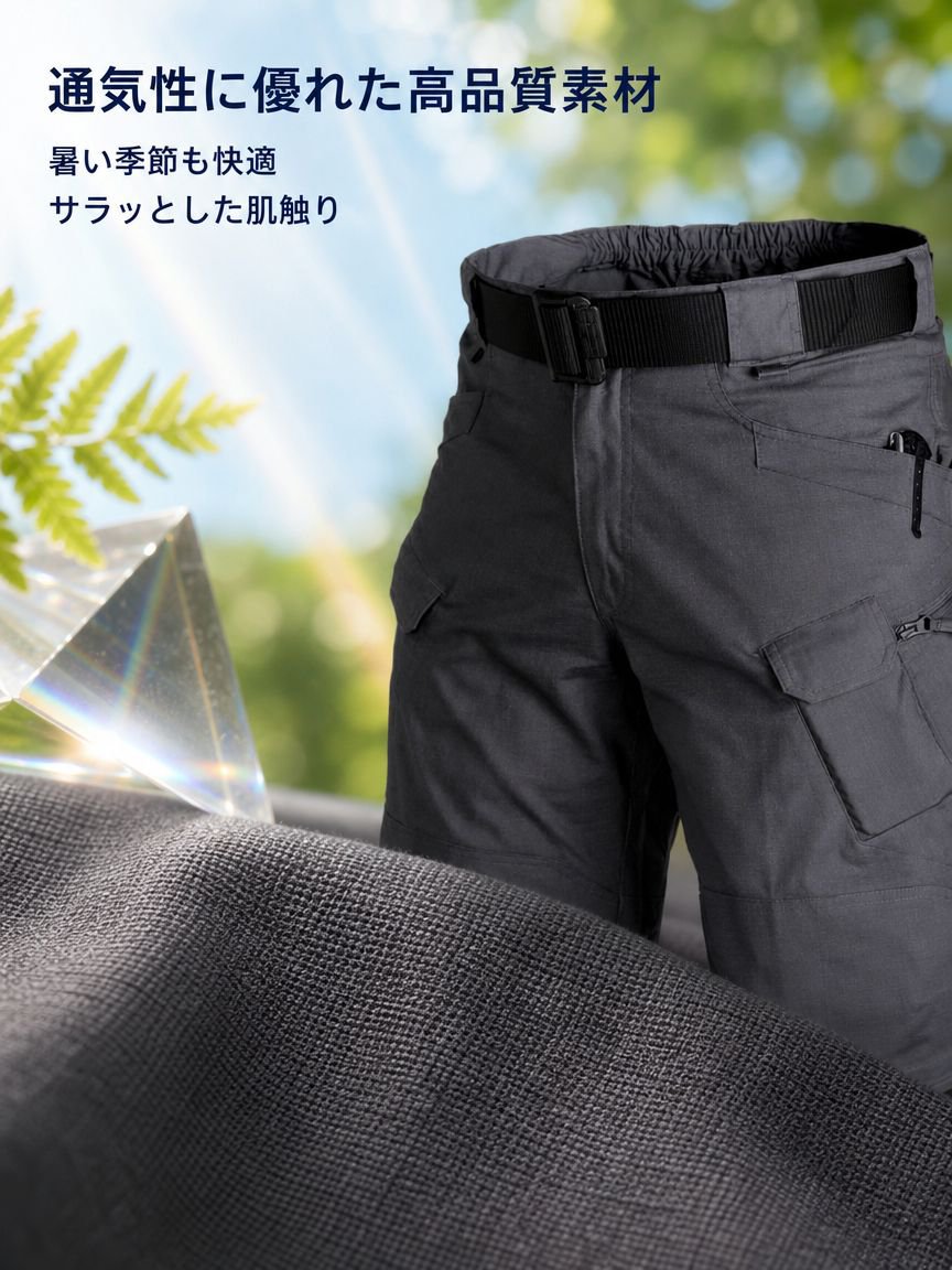 メンズ通気性カジュアルタクティカルショートパンツ