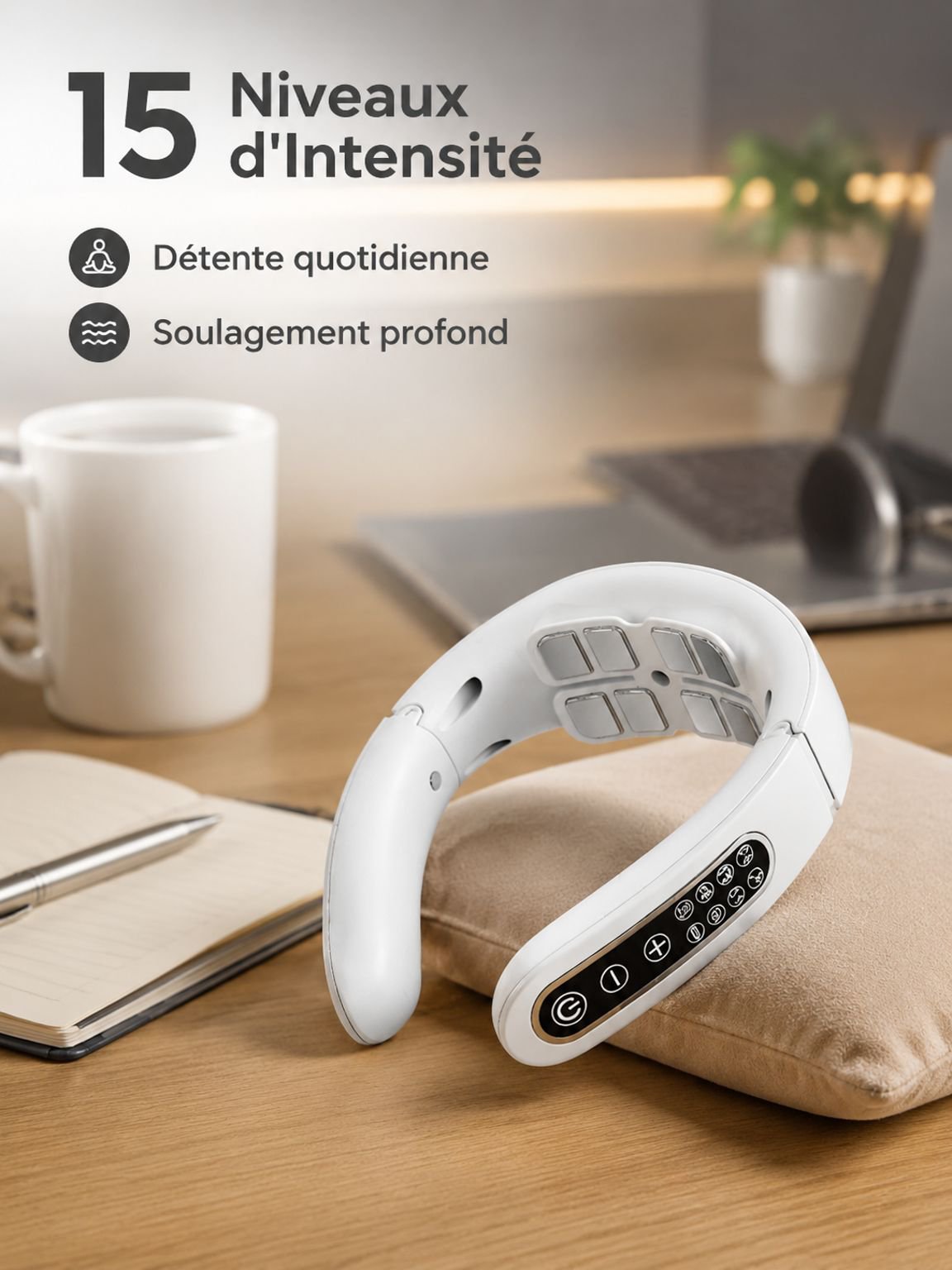 Recharge facile du masseur de cou Home Smart