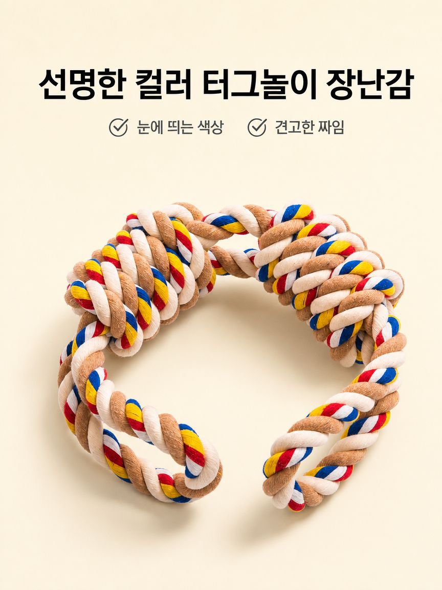 대형 로프 씹는 장난감 (강아지용)